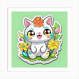 Cute Cat  Art Print