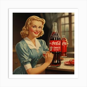 Default Default Vintage And Retro Coca Cola Advertising Aestet 3 (1) Art Print