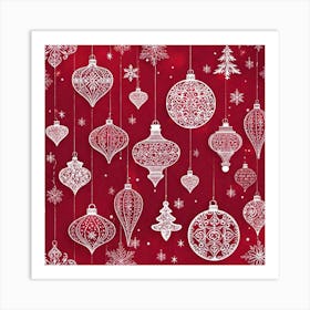 Christmas Ornaments 109 Art Print