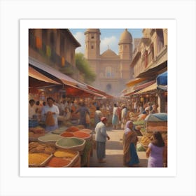 Egyptian Market Art Print