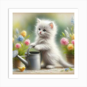 Flower Kitty Art Print