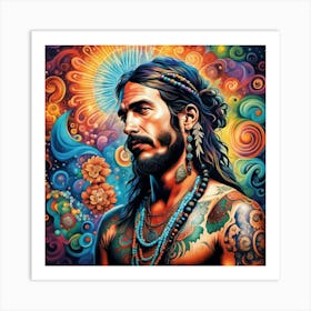 Psychedelic Man Art Print