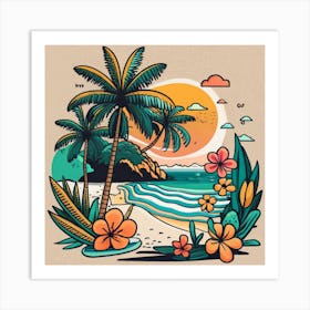 Tropical Beach 2 Art Print