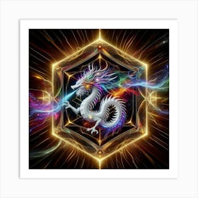 Dragon In A Cube Art Print