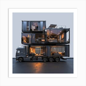 Shipping Container House Art Print