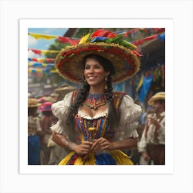 Colombian Festivities Trending On Artstation Sharp Focus Studio Photo Intricate Details Highly (22) Art Print