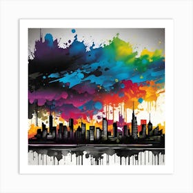 Cityscape Painting Art Print