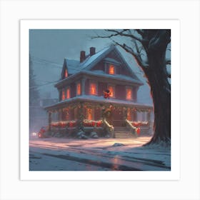 Christmas House 130 Art Print