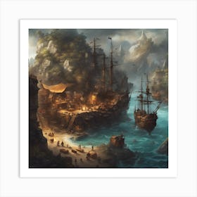 Pirate Island Art Print