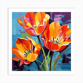 Three Tulips Art Print