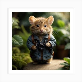 Mouse With A Camera Art Print