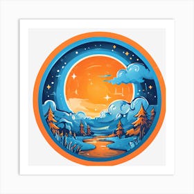 Moon In The Sky Art Print