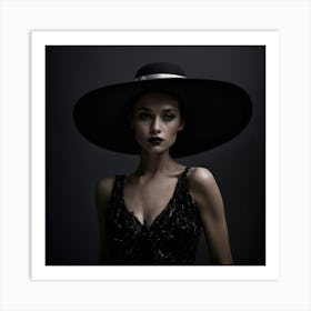 Woman In A Hat Art Print