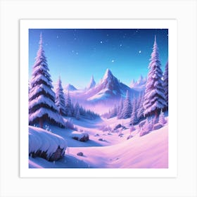 Snowy Landscape 2 Art Print