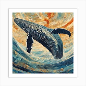 Radiant Humpback Whale Art Print