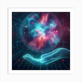 Hand In Space Art Print