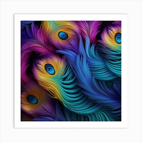 Peacock Feathers 1 Art Print