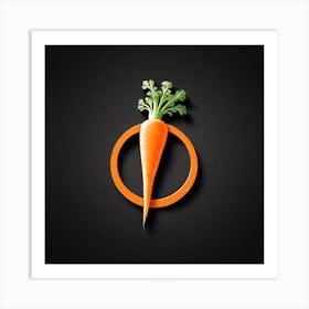 Carrot In A Circle 2 Art Print