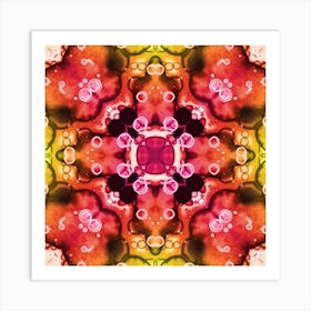 Red Flower Abstraction Art Print