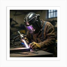 Welder Welding Metal Art Print