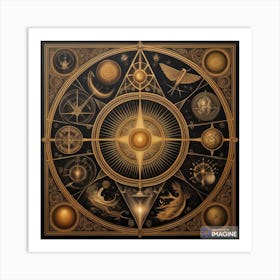 Golden Compass Art Print