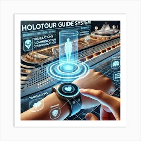 A Futuristic Holotour Guide System Wristband Desig Art Print