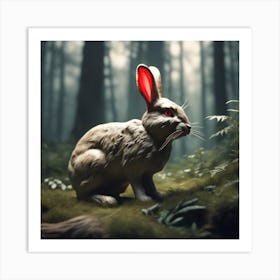 Rabbit In The Forest 59 Art Print