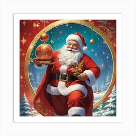 Albedobase Xl A Vibrant And Dynamic Portrayal Of Santa Claus B 2 (8) Art Print