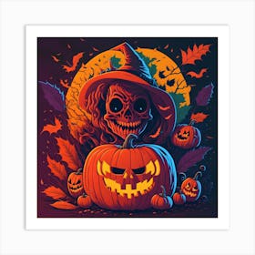 Halloween Pumpkins 14 Art Print