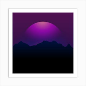 Purple Moon Art Print