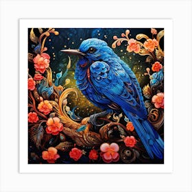 Blue Bird Art Print