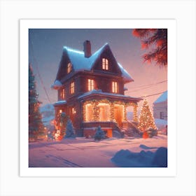 Christmas House 174 Art Print