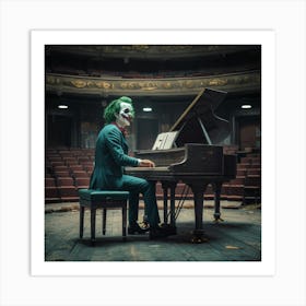 Joker At The Piano Art Print