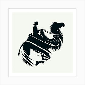 A man riding a camel 5 Art Print