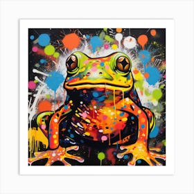 Colorful Frog Splatter 3 Affiche