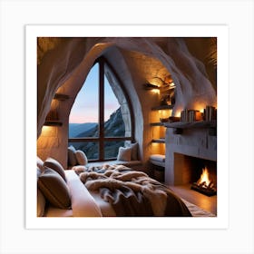 Bedroom In A Cave Art Print