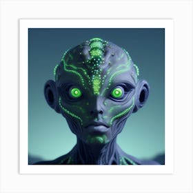 Alien Face 1 Art Print