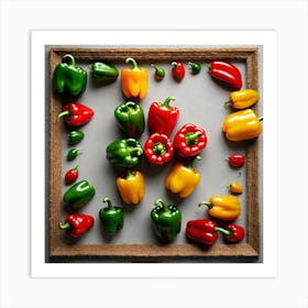 Peppers In A Frame 14 Art Print