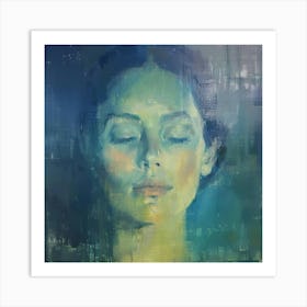 Woman With Closed Eyes 1 Art Print