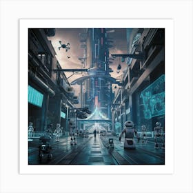 Futuristic City 17 Art Print