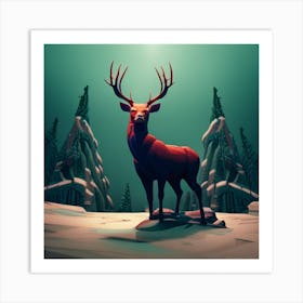 Amazing Deer Art Print