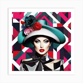 Woman In A Hat 19 Art Print