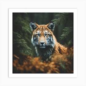 Tiger In The Forest 5 Art Print