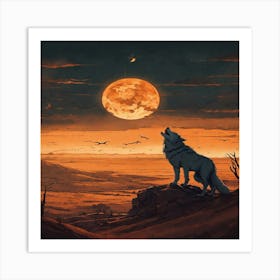 Howling Wolf Art Print