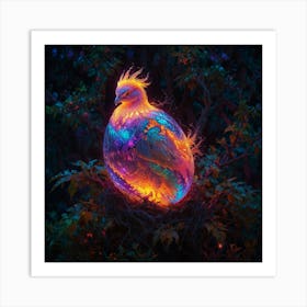 Phoenix Bird In The Night 1 Art Print