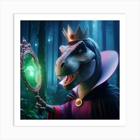 T - Rex Evil Queen Art Print