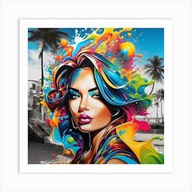 Colorful Girl 1 Art Print