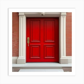 Red Door In New York Art Print Art Print