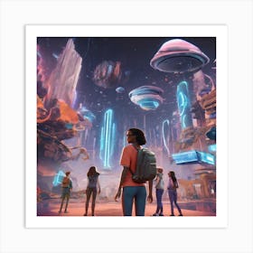 Futuristic City 138 Art Print