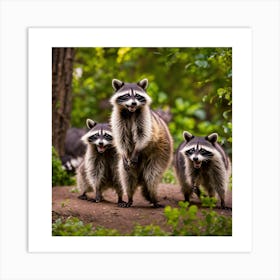 Raccoons Art Print